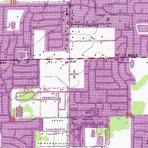 Topographic Map of Saint Jane Frances de Chantal Church, MI