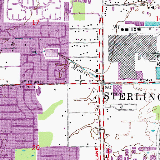 Topographic Map of All Saints Polish Catholic Church, MI