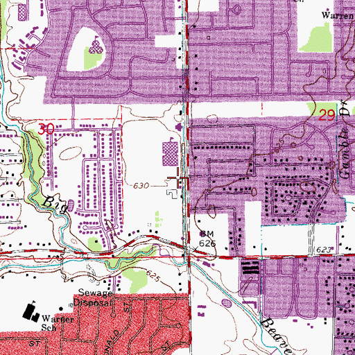 Topographic Map of Fellowship Lutheran Church, MI