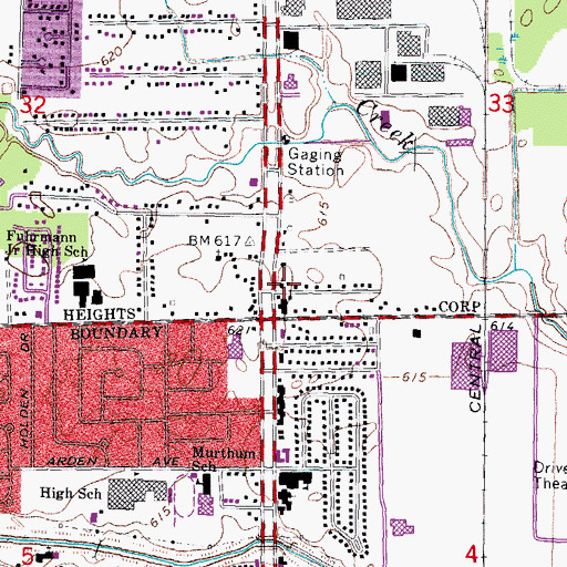Topographic Map of Friendship Missionary Baptist Church, MI