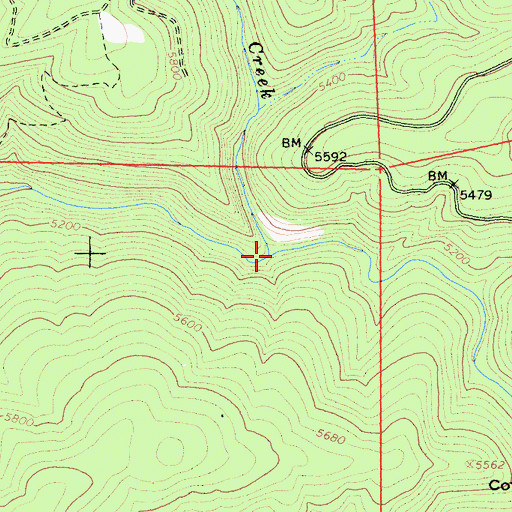 Topographic Map of Plaskett Creek, CA