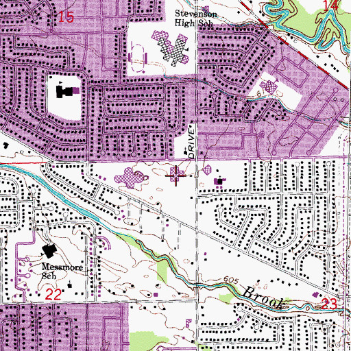 Topographic Map of Walsh Elementary School, MI