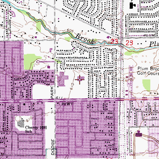 Topographic Map of Oakbrook Elementary School, MI