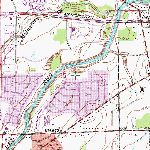 Topographic Map of Sterling Heights Family Park, MI