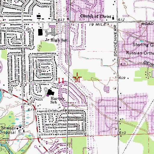 Topographic Map of Fairview Park, MI