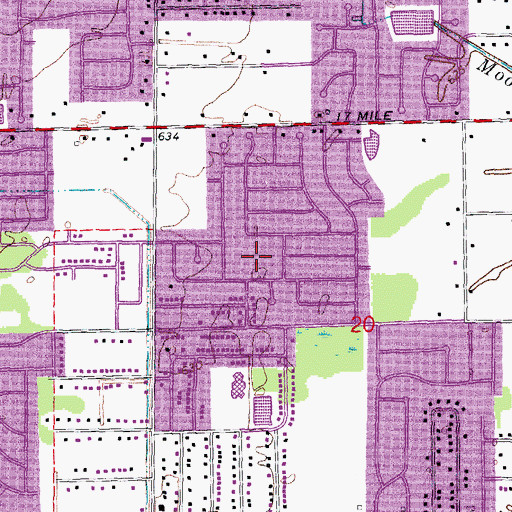 Topographic Map of Fairfield Park, MI