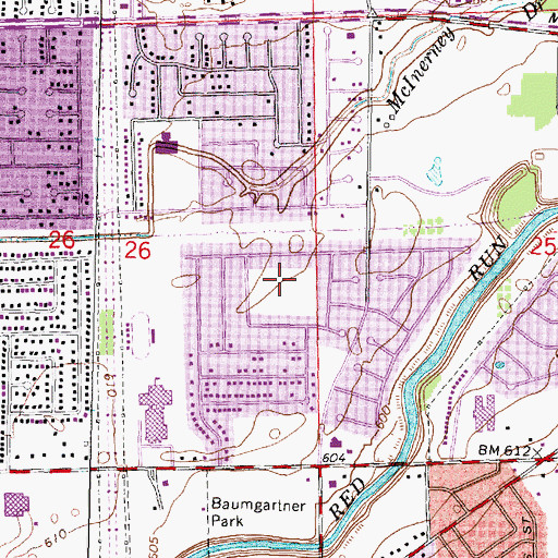 Topographic Map of Chappelle Park, MI