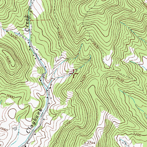 Topographic Map of Ashe Quarry, NC