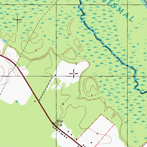 Topographic Map of Cartwright Pit, NC