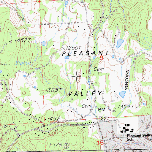 Topographic Map of Pleasant Valley Elementary School, CA