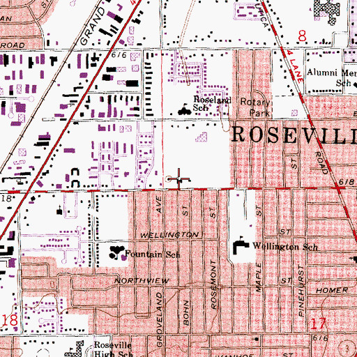 Topographic Map of Church of Jesus Christ of Latter Day Saints, MI
