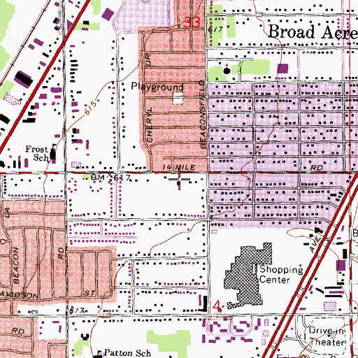 Topographic Map of Bethany Lutheran Church, MI