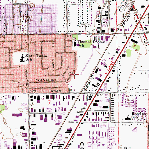 Topographic Map of Dooley Park, MI