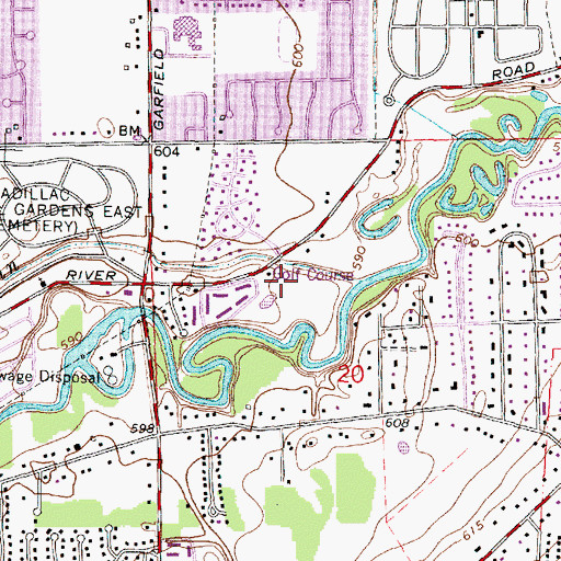 Topographic Map of Fern Hill Golf and Country Club, MI