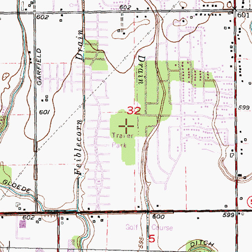 Topographic Map of Fox Elementary School, MI