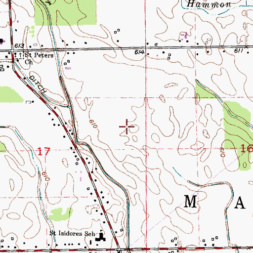 Topographic Map of Seqouyah Elementary School, MI