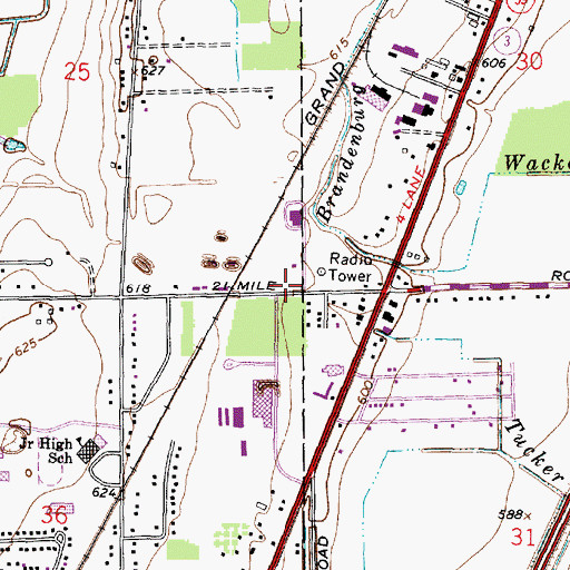 Topographic Map of Christian Life Church, MI