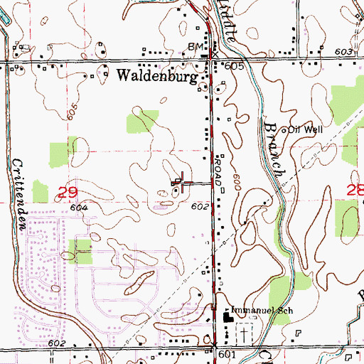 Topographic Map of Mohawk Elementary School, MI