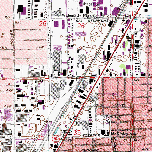 Topographic Map of East Detroit Station (historical), MI