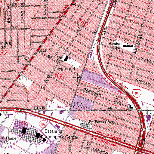 Topographic Map of Community of Christ, MI