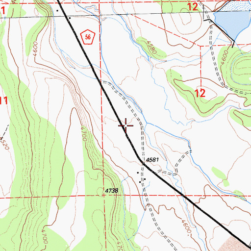 Topographic Map of Plum Creek, CA