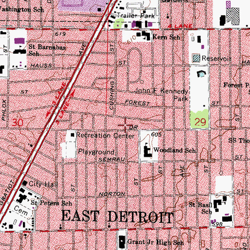 Topographic Map of Christian Faith Fellowship, MI