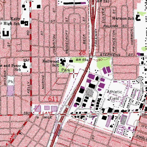 Topographic Map of Spindler Park, MI