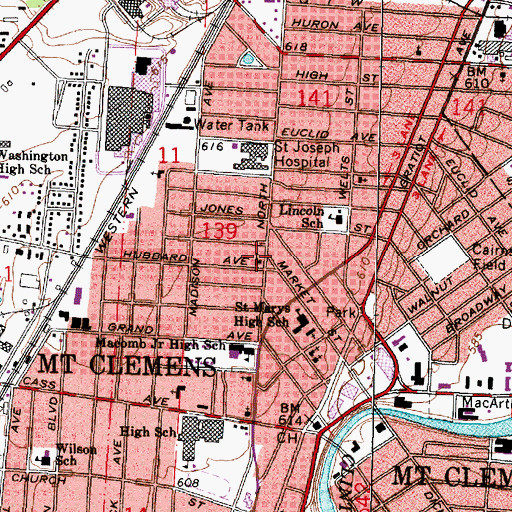 Topographic Map of Cornelius First Seventh-Day Adventist Church, MI