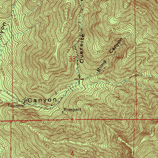 Topographic Map of Blind Canyon, AZ