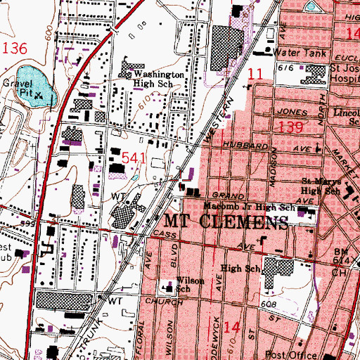 Topographic Map of Michigan Transit Museum, MI