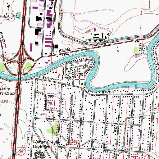 Topographic Map of Aloysius Trombley Park, MI