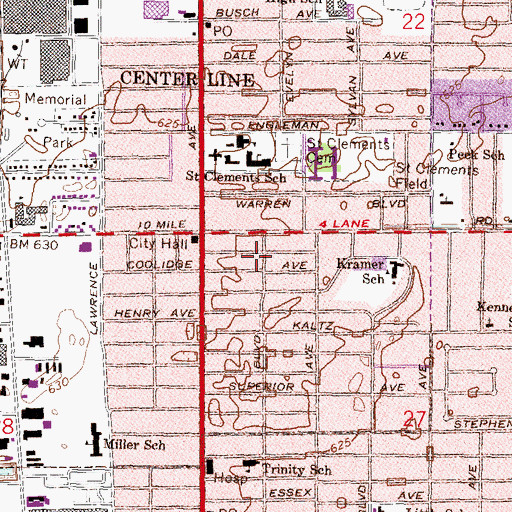 Topographic Map of First Hmong Baptist Church, MI