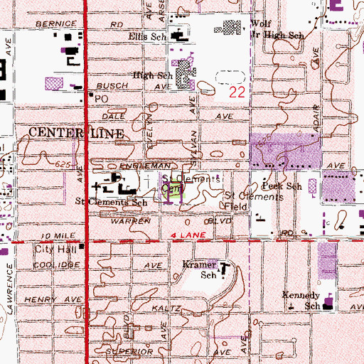 Topographic Map of Father Murray Nursing Center, MI