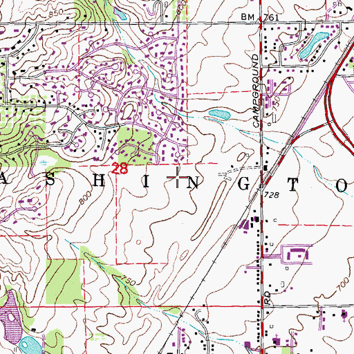 Topographic Map of Glacier Club Golf Course, MI