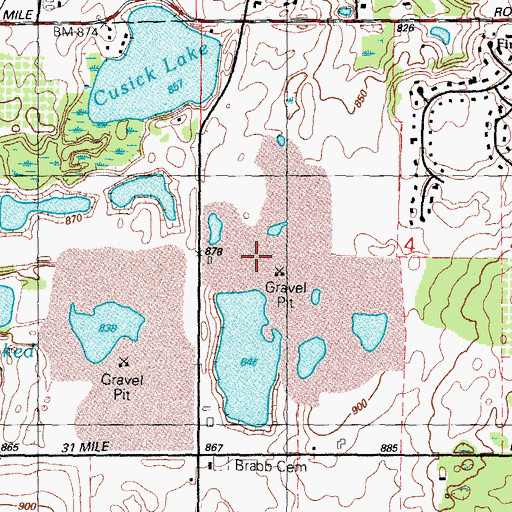 Topographic Map of Greystone Golf Club, MI