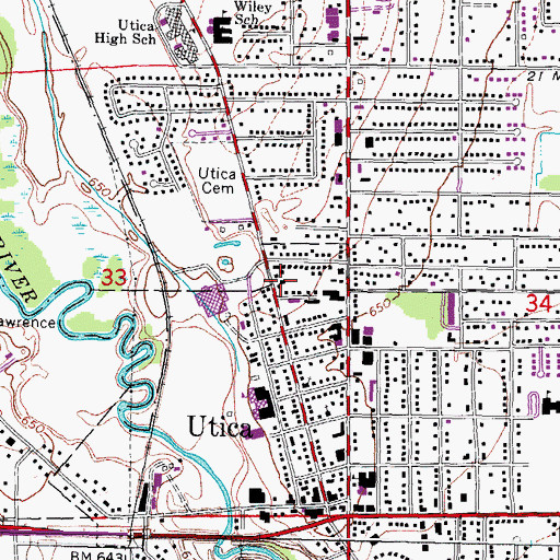 Topographic Map of Fisherman's Net Christian Center, MI