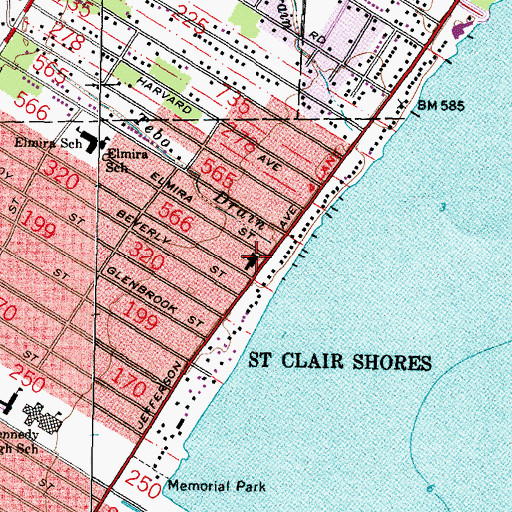 Topographic Map of Lakeside Community Church, MI