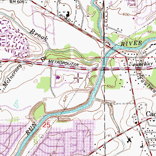 Topographic Map of Freedom Hill County Park, MI