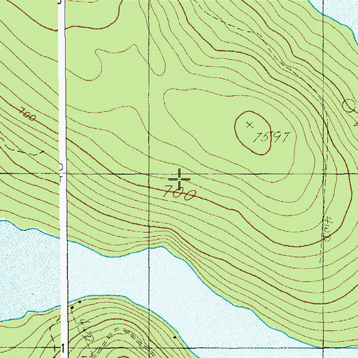Topographic Map of Township of Scopan, ME