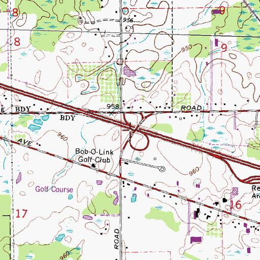 Topographic Map of Interchange 160, MI