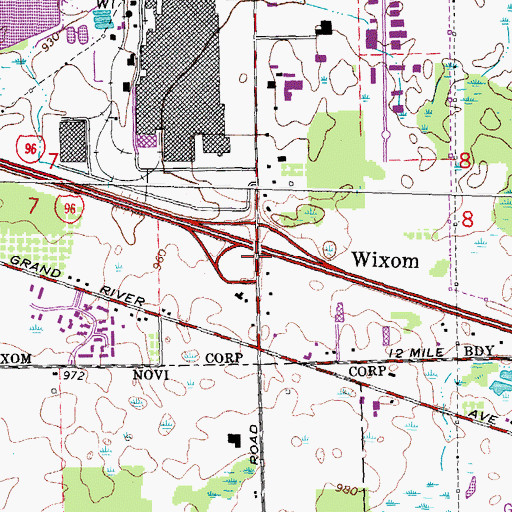 Topographic Map of Interchange 159, MI