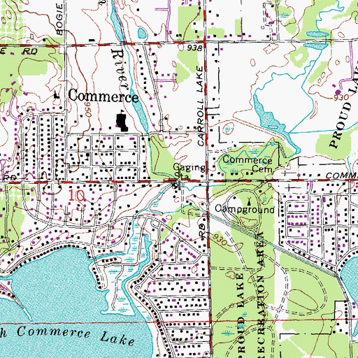 Topographic Map of Byers Homestead Historical Marker, MI