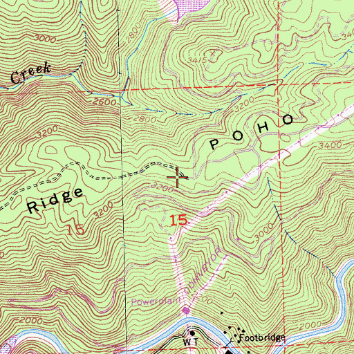 Topographic Map of Poho Ridge, CA