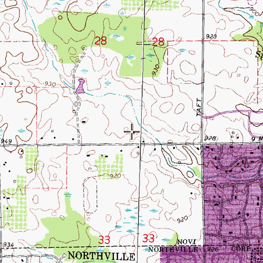 Topographic Map of Colonel Samuel White Homestead Historical Marker, MI