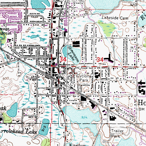 Topographic Map of Crapo Park Historical Marker, MI