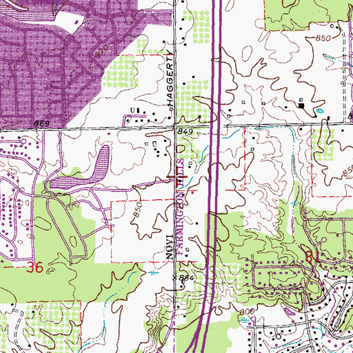 Topographic Map of David Simmons House Historical Marker, MI