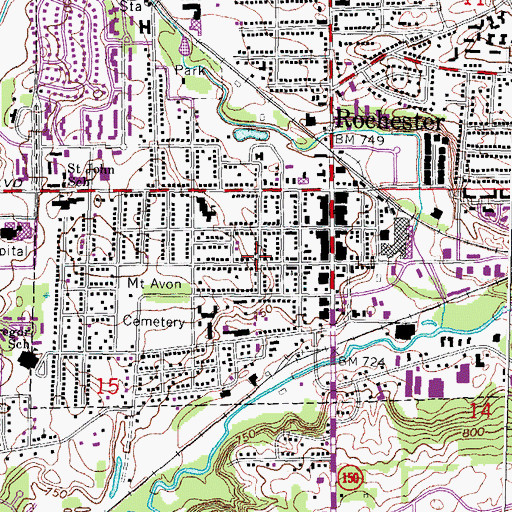 Topographic Map of George VanDeventer House Historical Marker, MI
