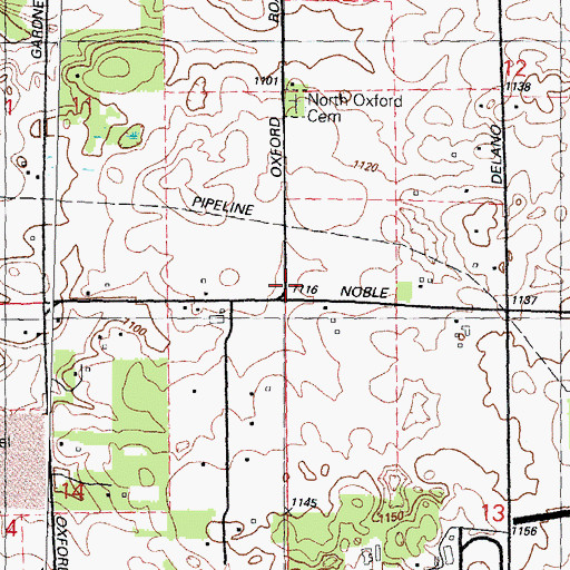 Topographic Map of Harry Frink House Historical Marker, MI