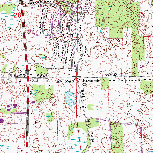 Topographic Map of Howarth School Historical Marker, MI