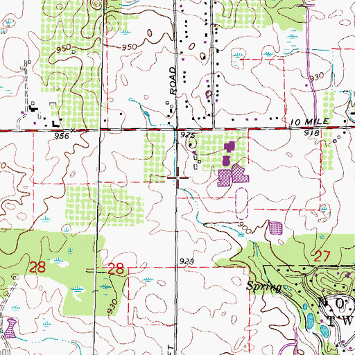 Topographic Map of Jacob and Rebecca Fuerst Farmstead Historical Marker, MI